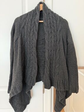 Collection FiftyNine Grey Wool Cashmere Cardigan XS Soft Luxury Blend